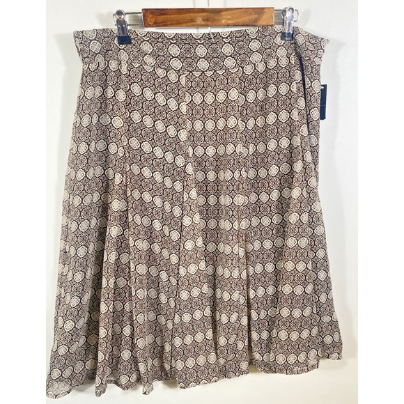 Attention Kmart Skirt Sz XL Brown White Print Chiffon Y2K Boho Forest Fairy NEW - Picture 4 of 15